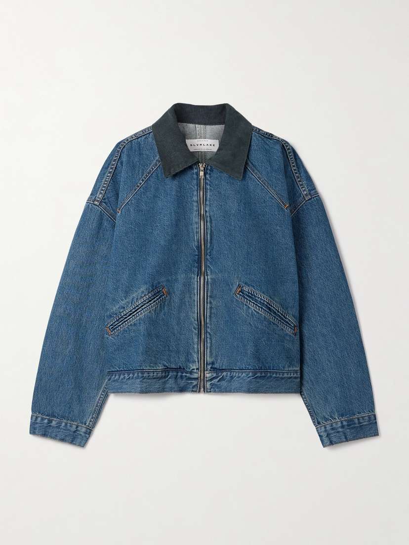 SLVRLAKE Camden Corduroy-trimmed Denim Jacket
