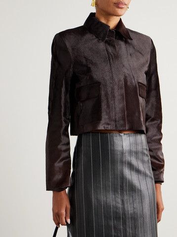NOUR HAMMOUR Bleeker cow hair jacket