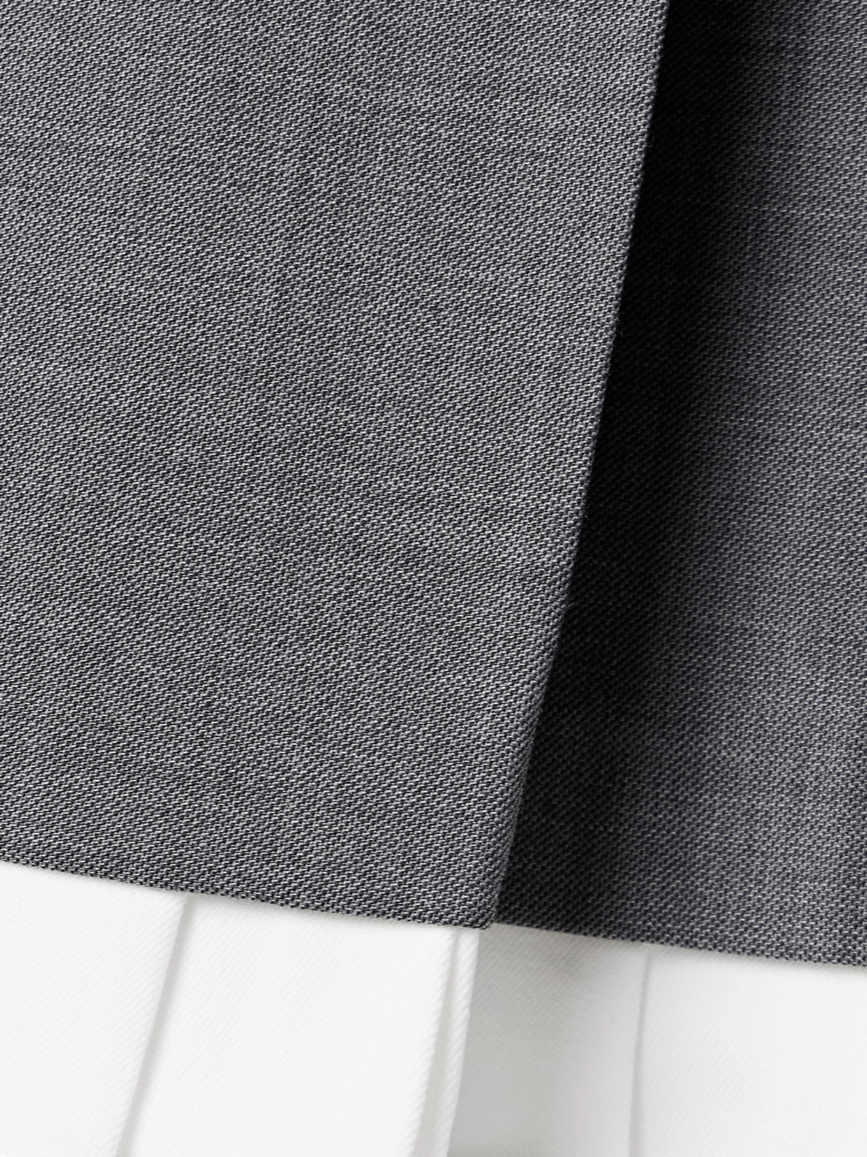 Shushu-tong Grey Pleated Sleeveless Dress With Sweetheart Neckline And Contrasting Hem In Wool Blend Woman In Gray