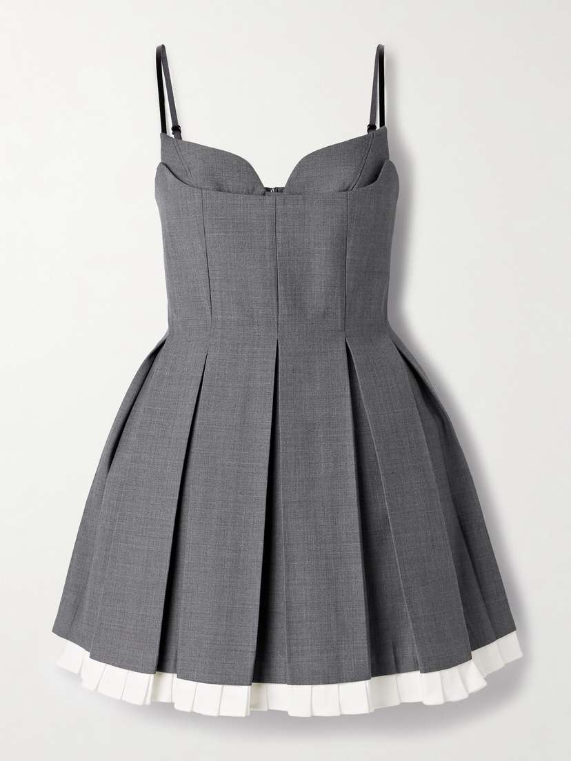 SHUSHU/TONG Layered Pleated Twill Dress