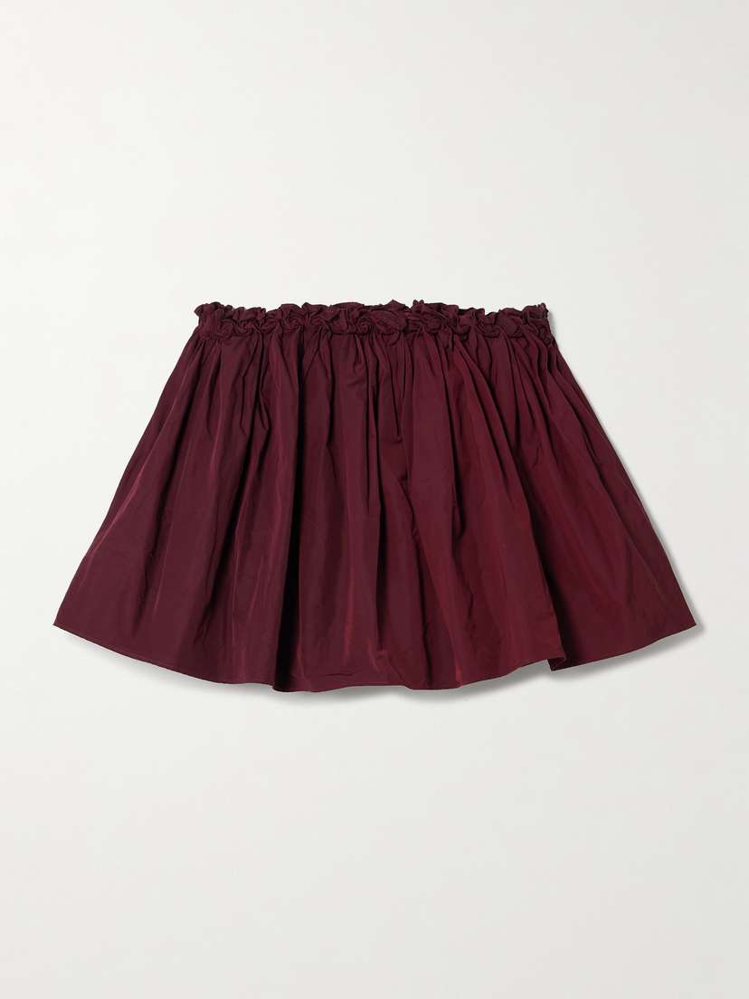 SHUSHU/TONG Gathered Taffeta Mini Skirt
