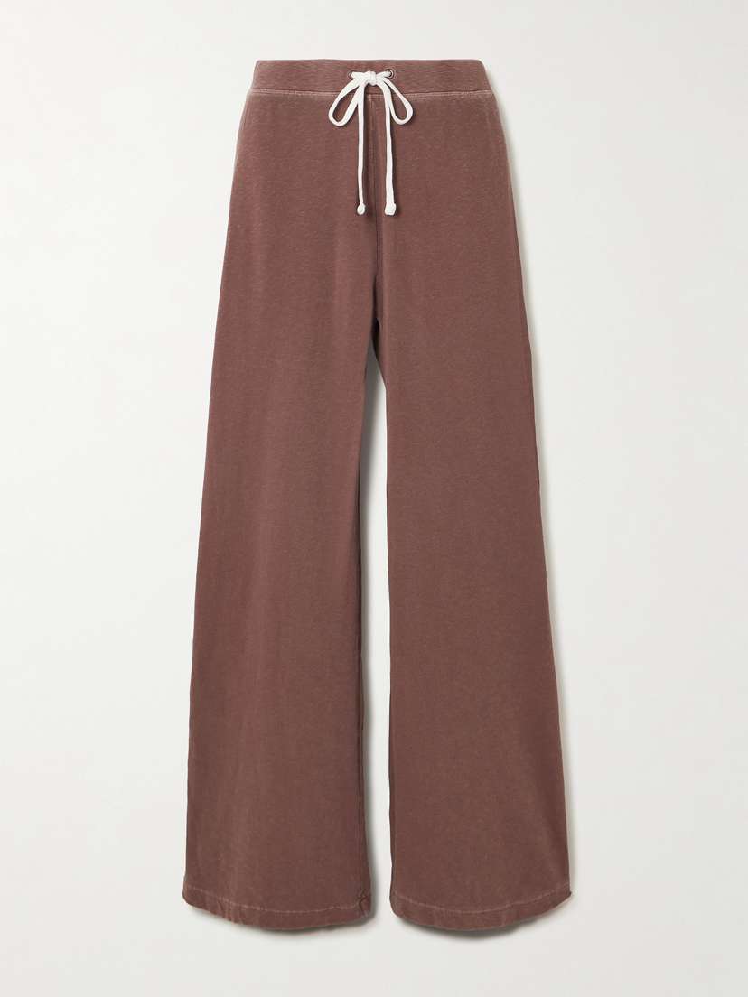 James Perse Cotton-terry Wide-leg Track Pants