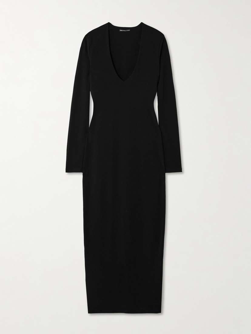 James Perse Cotton-blend Jersey Midi Dress