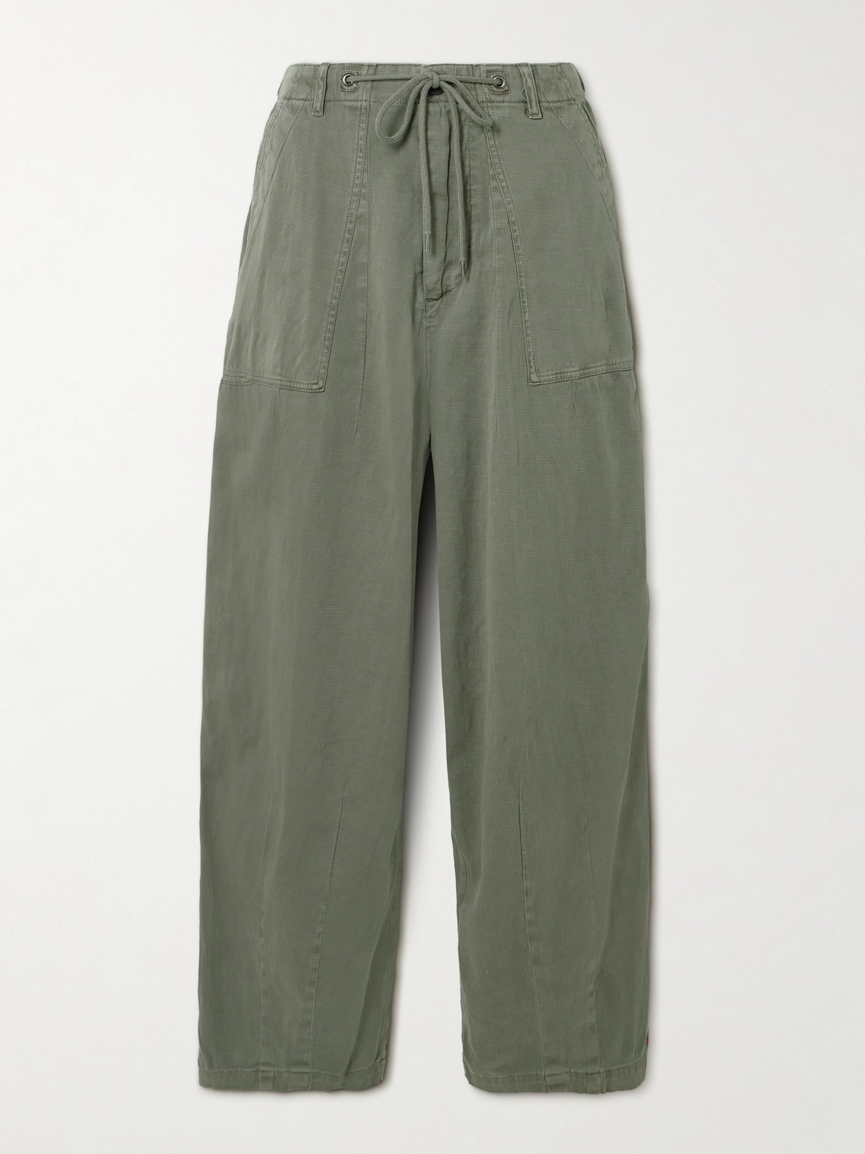 James Perse Cotton-blend Tapered Pants In Green