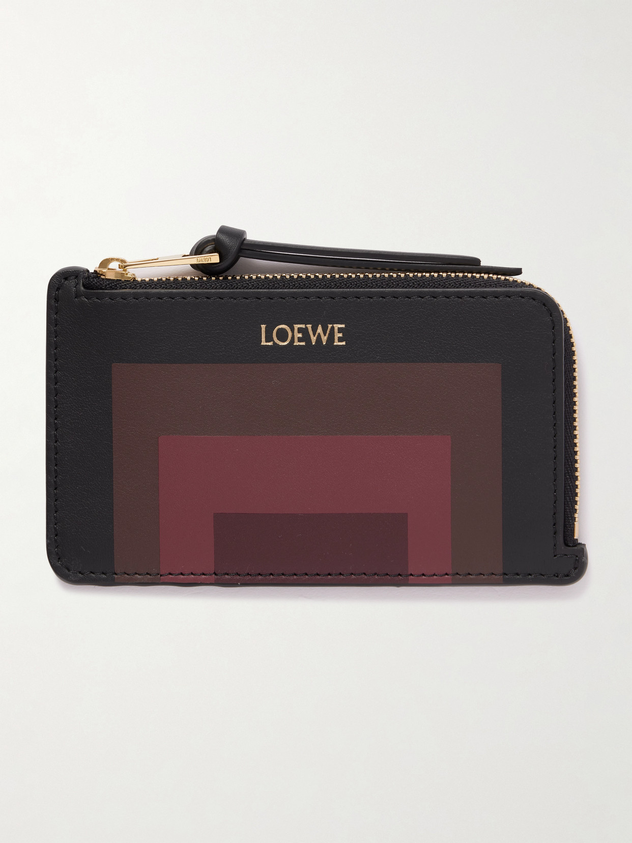 Loewe + Josef Albers Printed Leather Cardholder In Multi
