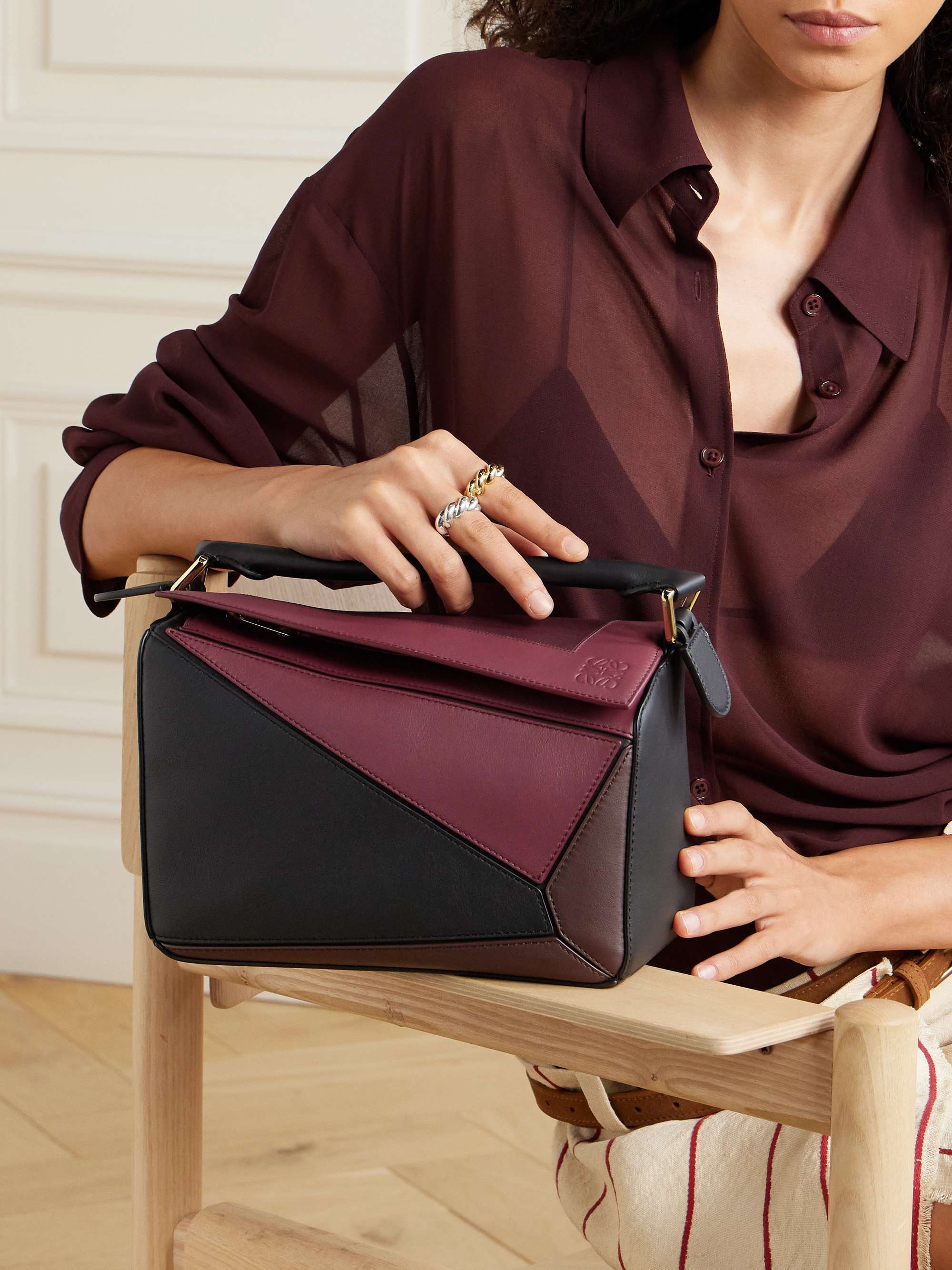 ＊＊＊ 　LOEWE LOEWE + Josef Albers Puzzle Square small leather shoulder