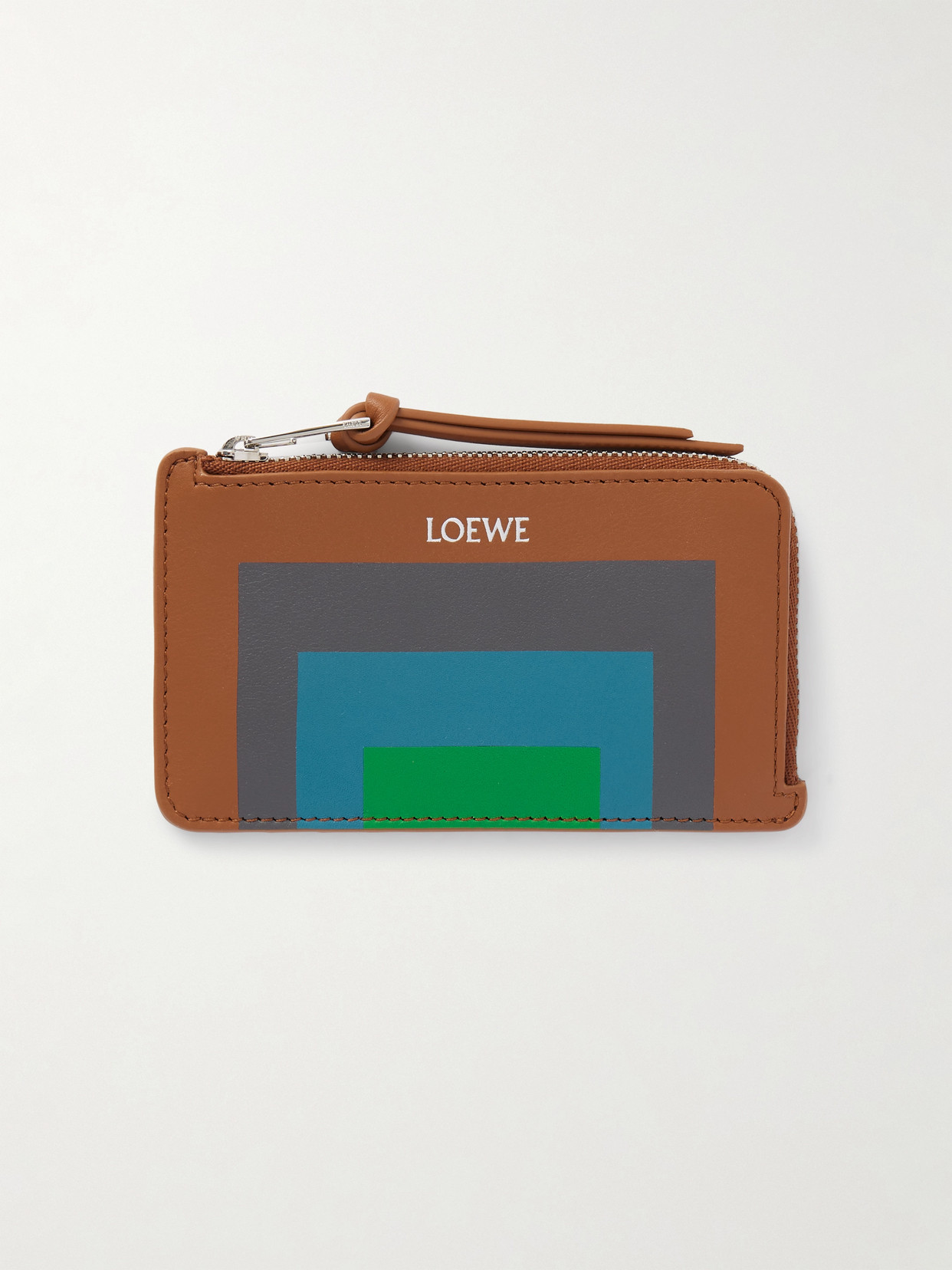 Loewe + Josef Albers Printed Leather Cardholder In Multi