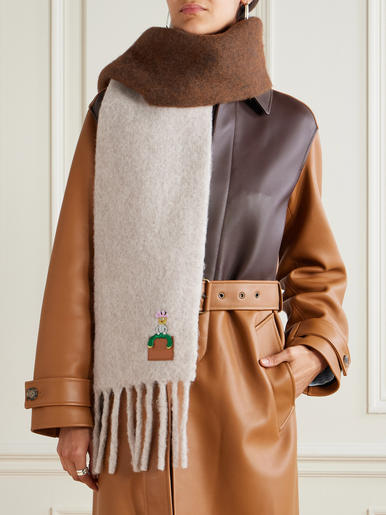 Loewe Scarf In Alpaca And Wool Blend For Woman In Multi