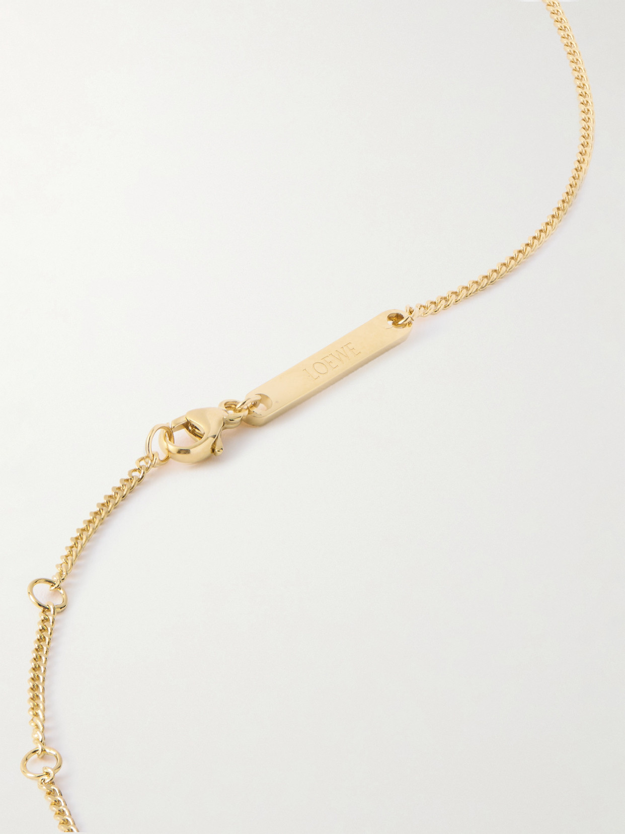 Loewe Sausage Dog Gold-tone Necklace In Gold