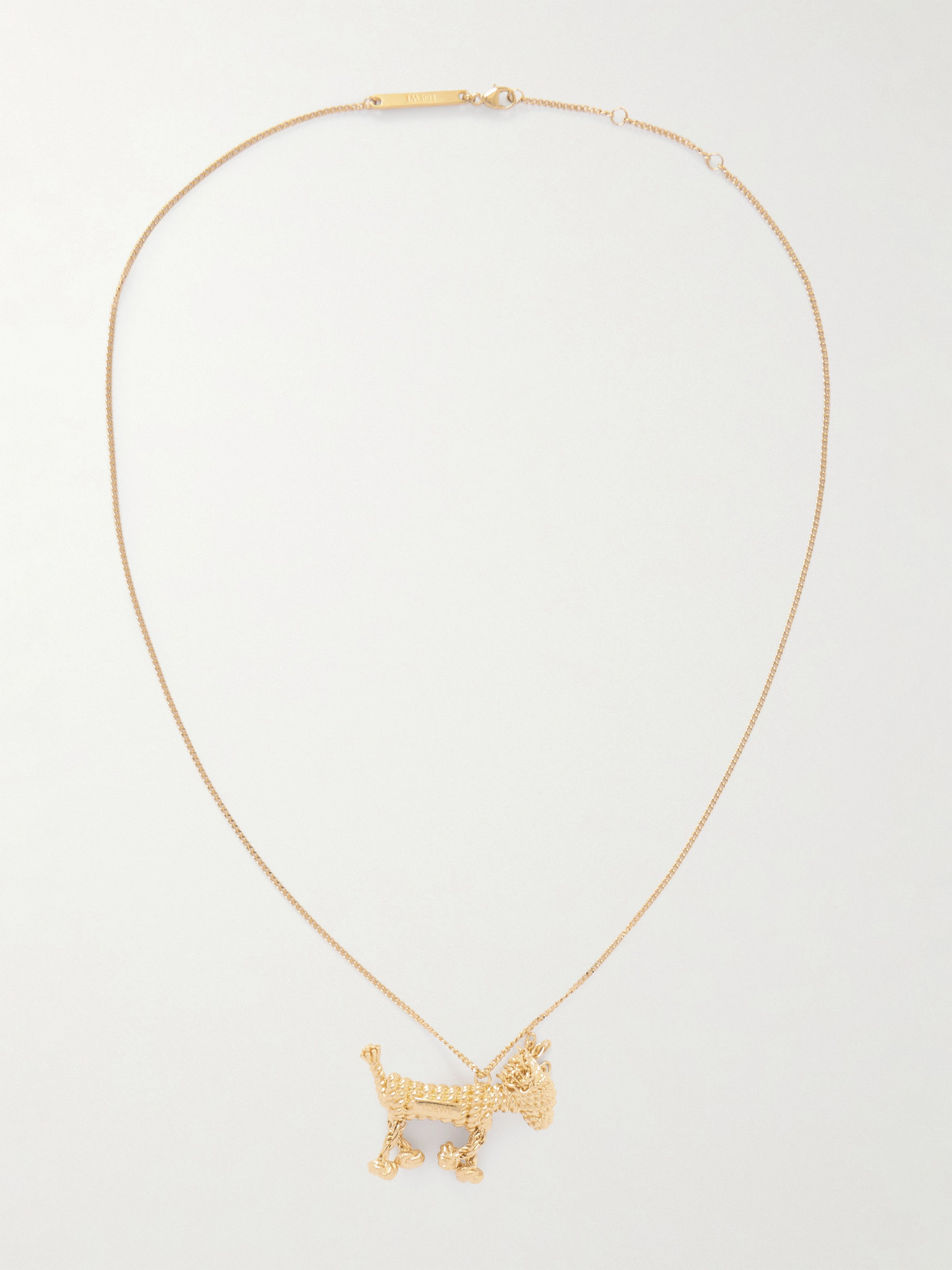 Loewe Sausage Dog Gold-tone Necklace In Gold