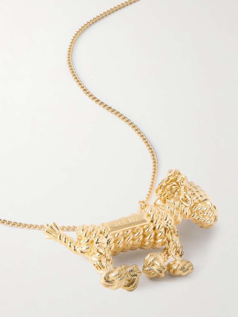 Loewe — Sausage Dog gold-tone necklace