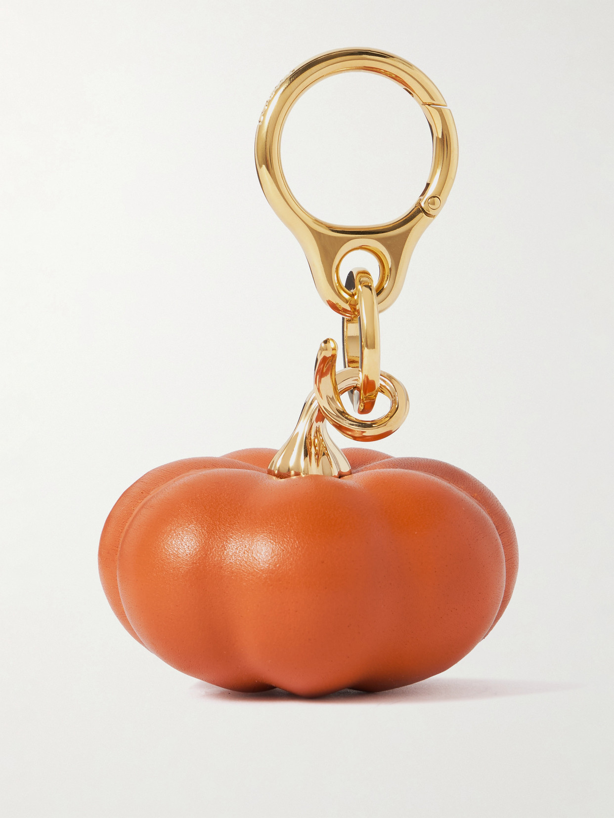 Loewe Pumpkin Gold-tone And Resin Bag Charm In Orange