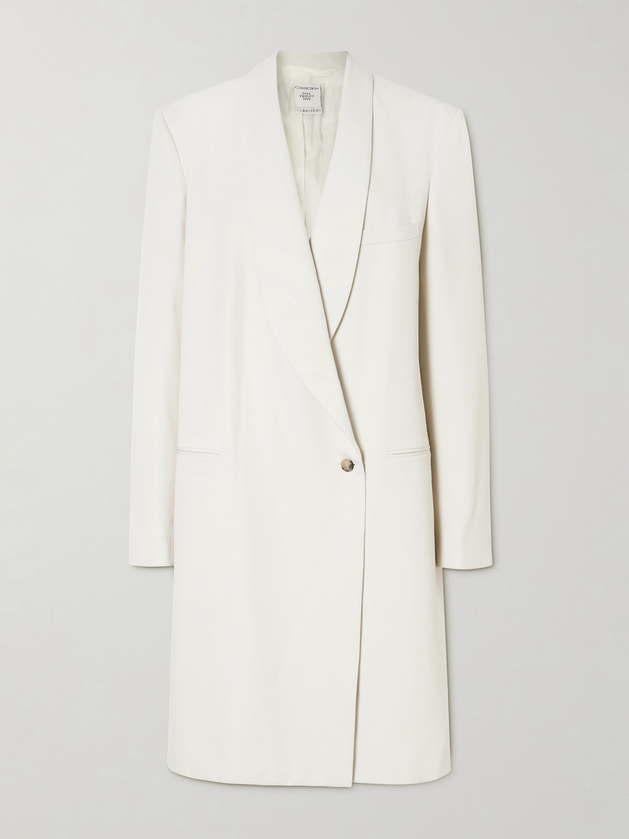 Calvin Klein Collection Evelyn Wool Coat In White