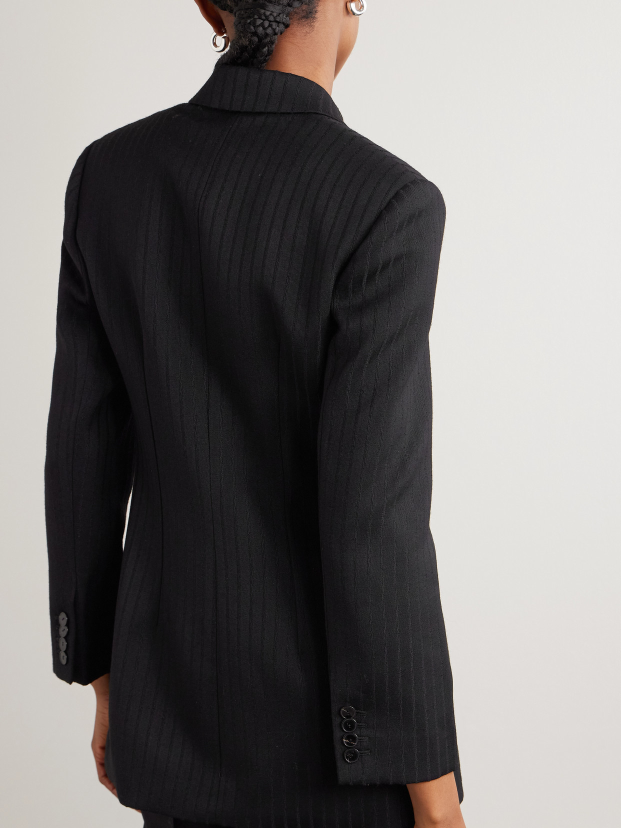 Calvin Klein Collection Adrian Wool Blazer In Black