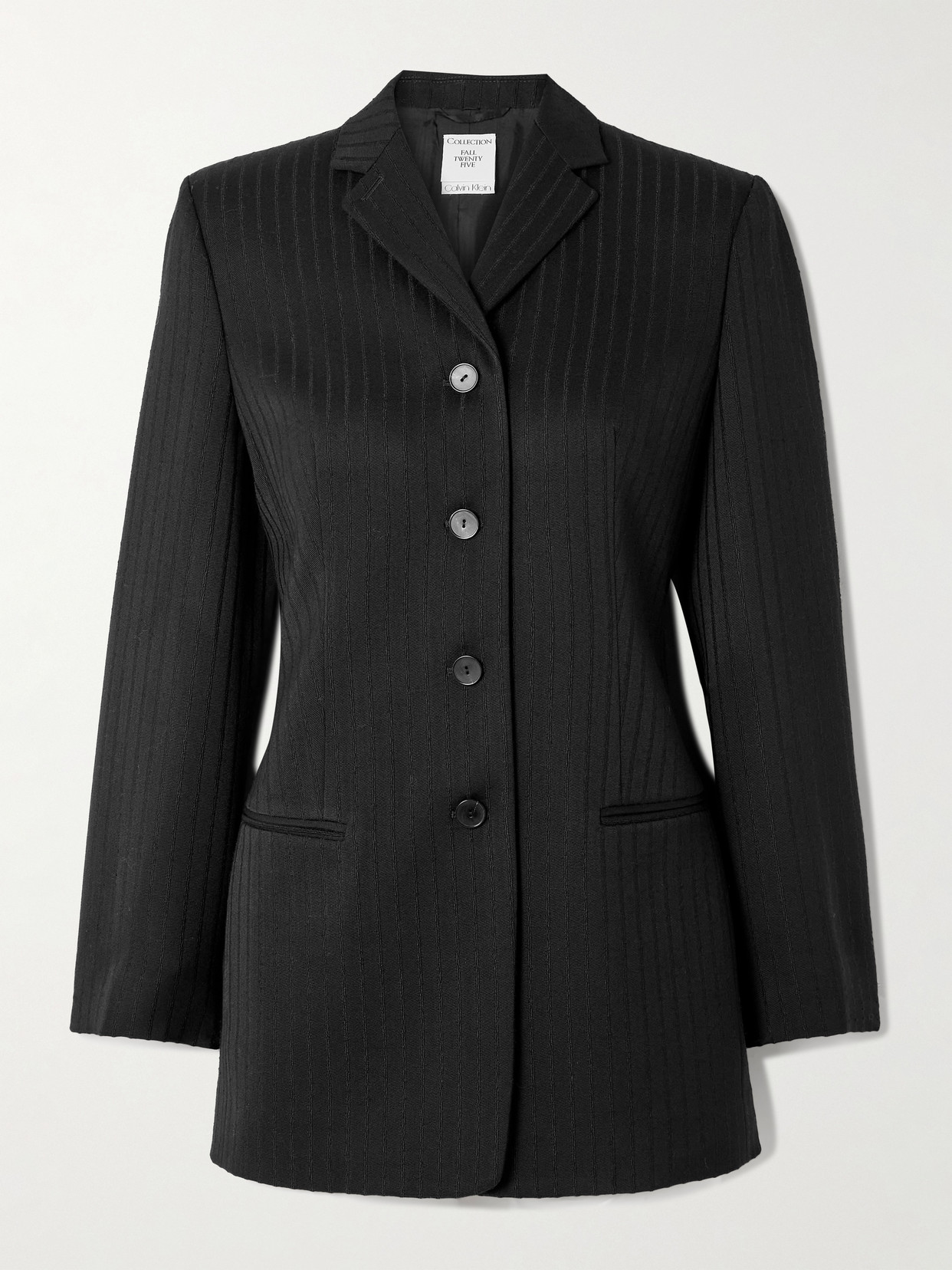 Calvin Klein Collection Adrian Wool Blazer In Black