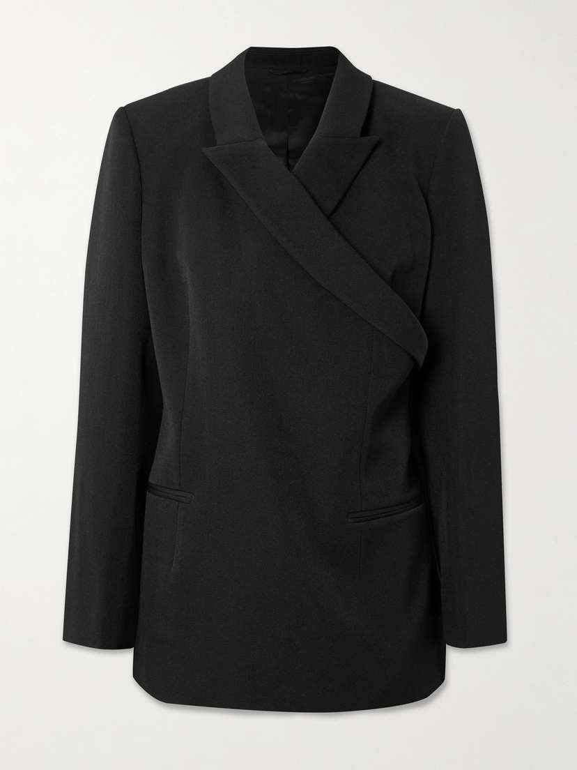 Calvin Klein Collection Mia Asymmetric Wool Blazer