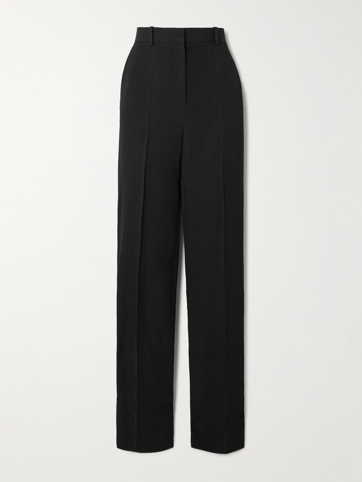 Calvin Klein Collection Lucia Wool Straight-leg Pants In Black