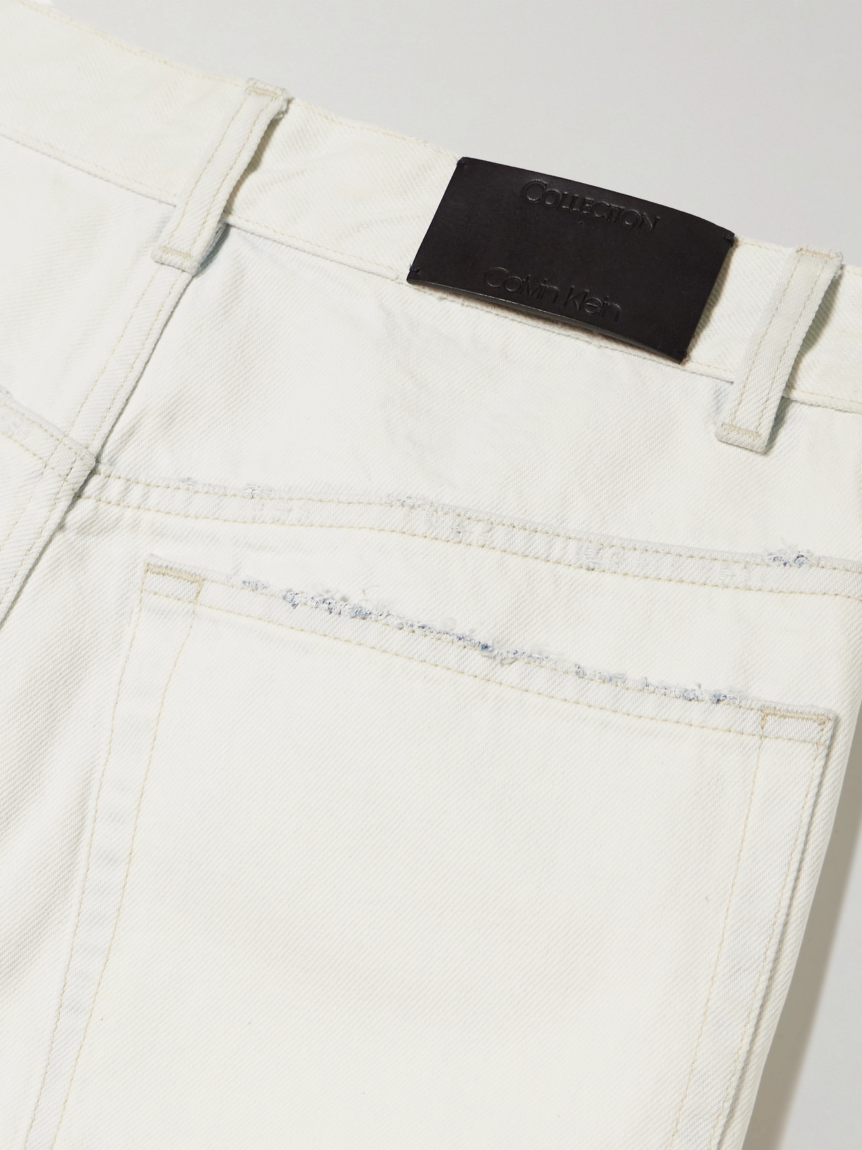 Collection - Distressed Mid-Rise Straight-Leg Jeans