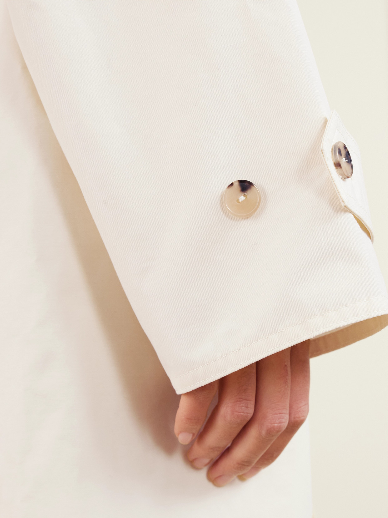 Calvin Klein Collection Marisol Cotton-blend Coat In White