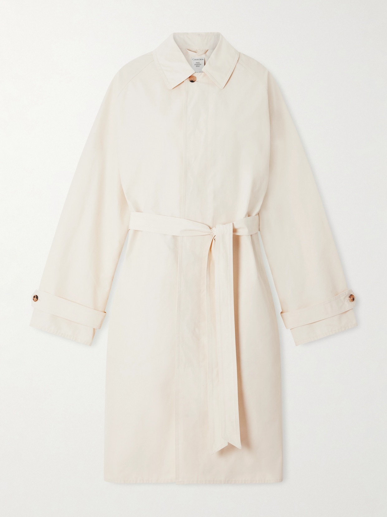 Calvin Klein Collection Marisol Cotton-blend Coat In White