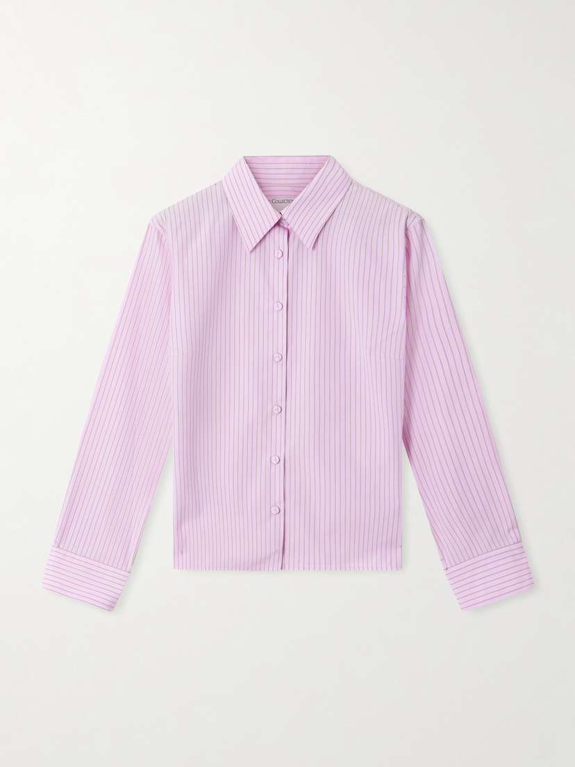 Calvin Klein Collection Daisy Striped Cotton-poplin Shirt