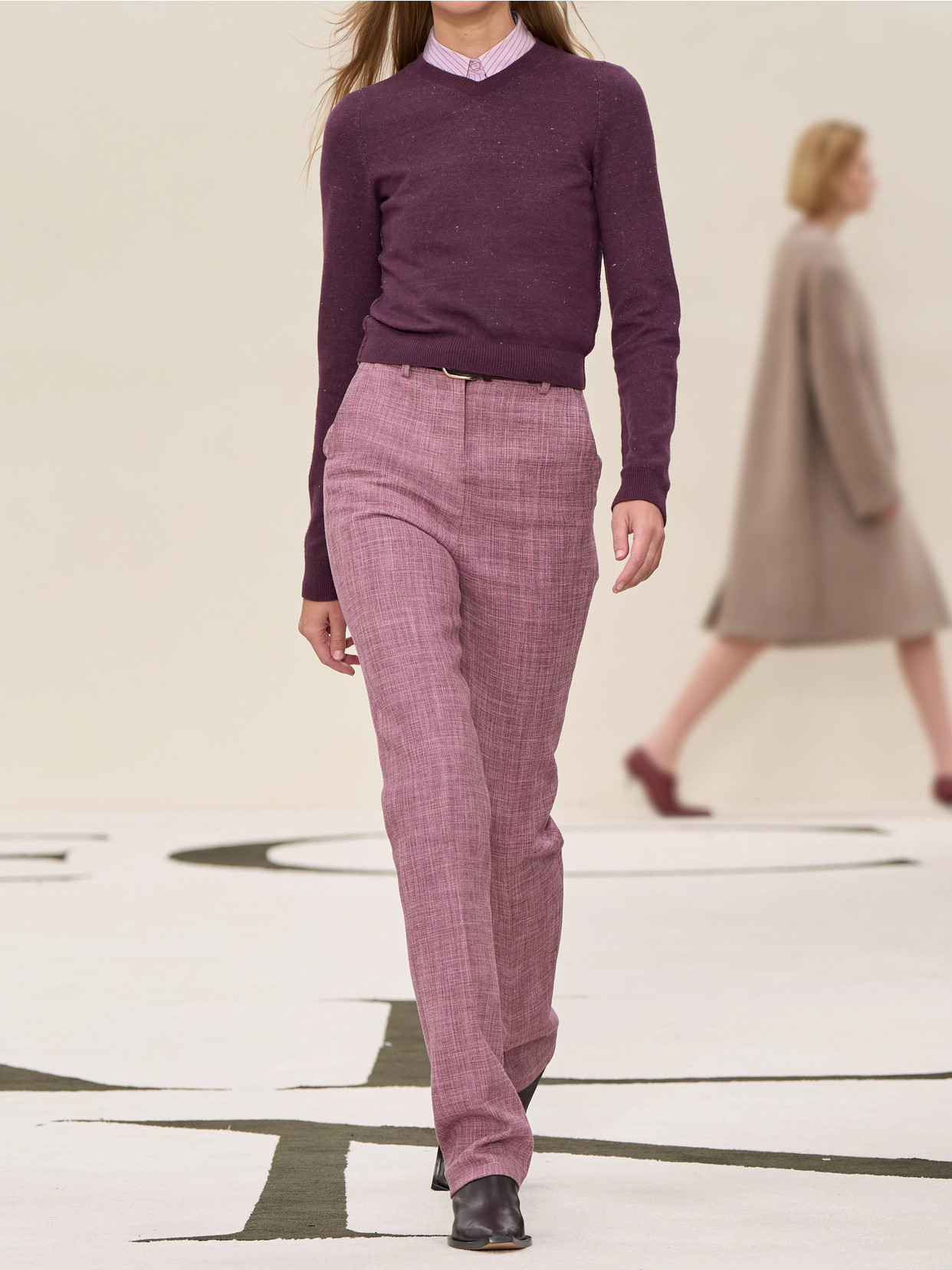 Calvin Klein Collection Daisy Striped Cotton-poplin Shirt In Pink