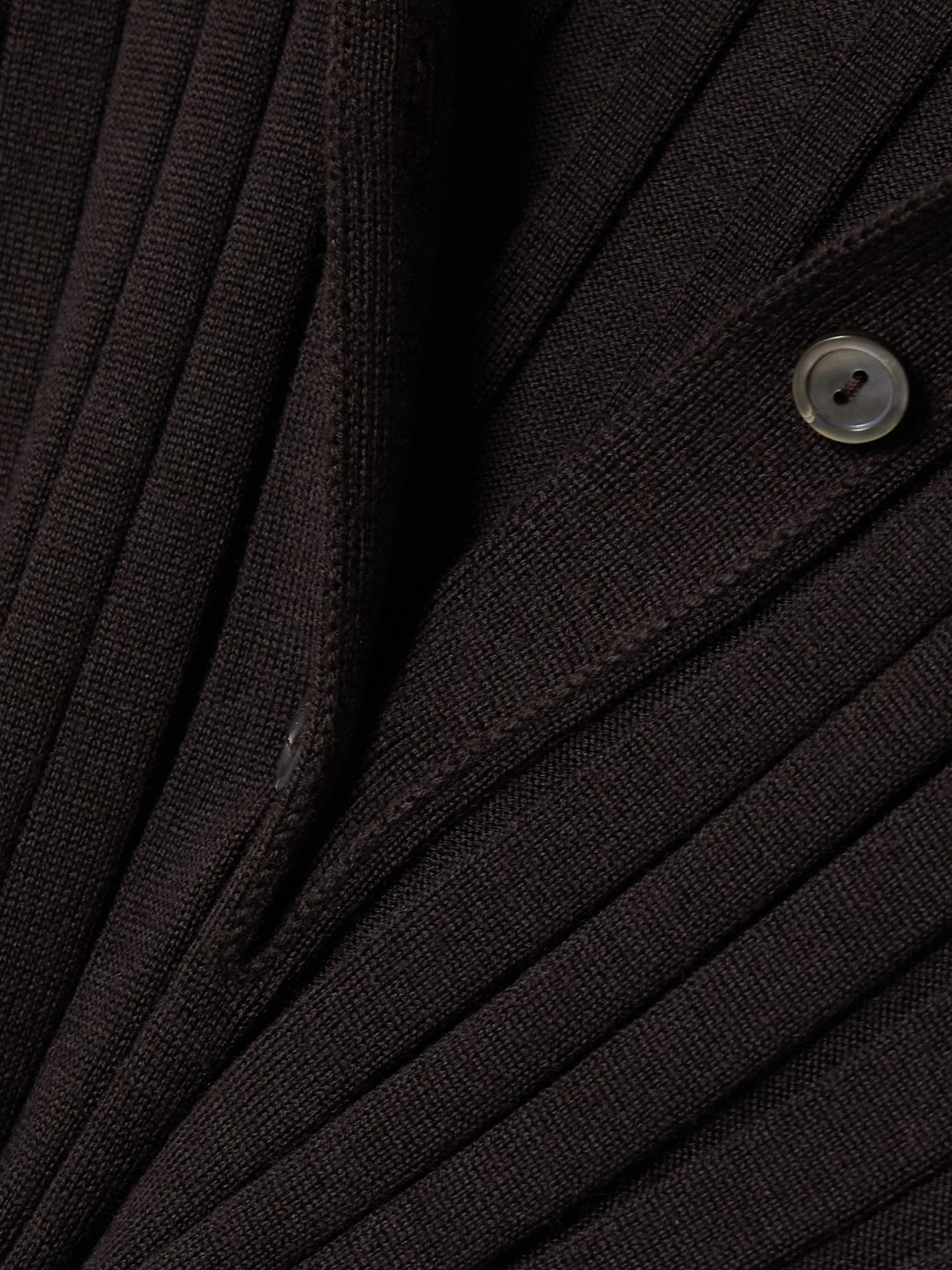 Collection - Amber Ribbed Wool Polo Sweater