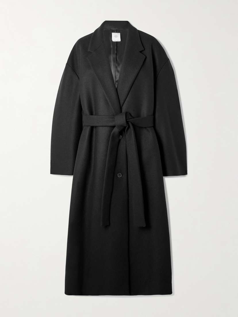 Calvin Klein Collection Beatrice Belted Wool And Cashmere-blend Coat
