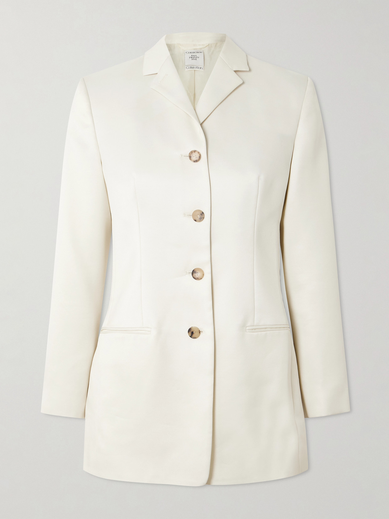 Calvin Klein Collection Adrian Wool And Silk-blend Blazer In White