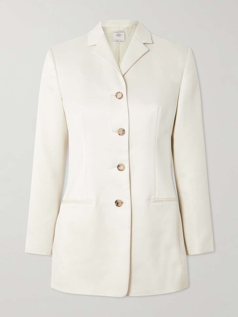 Calvin Klein Collection Adrian Wool And Silk-blend Blazer