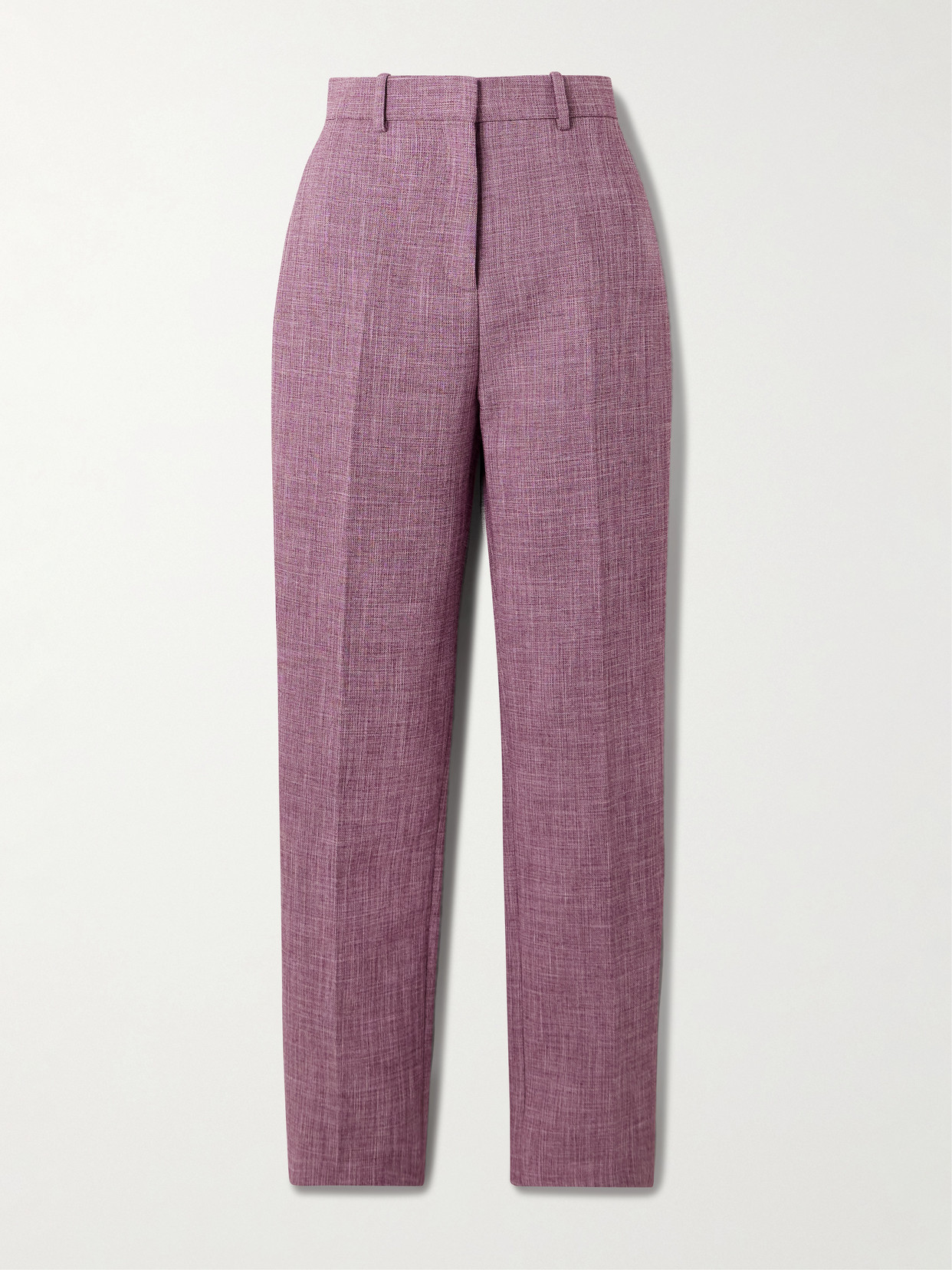 Calvin Klein Collection Lucia Cotton-blend Skinny Pants In Purple