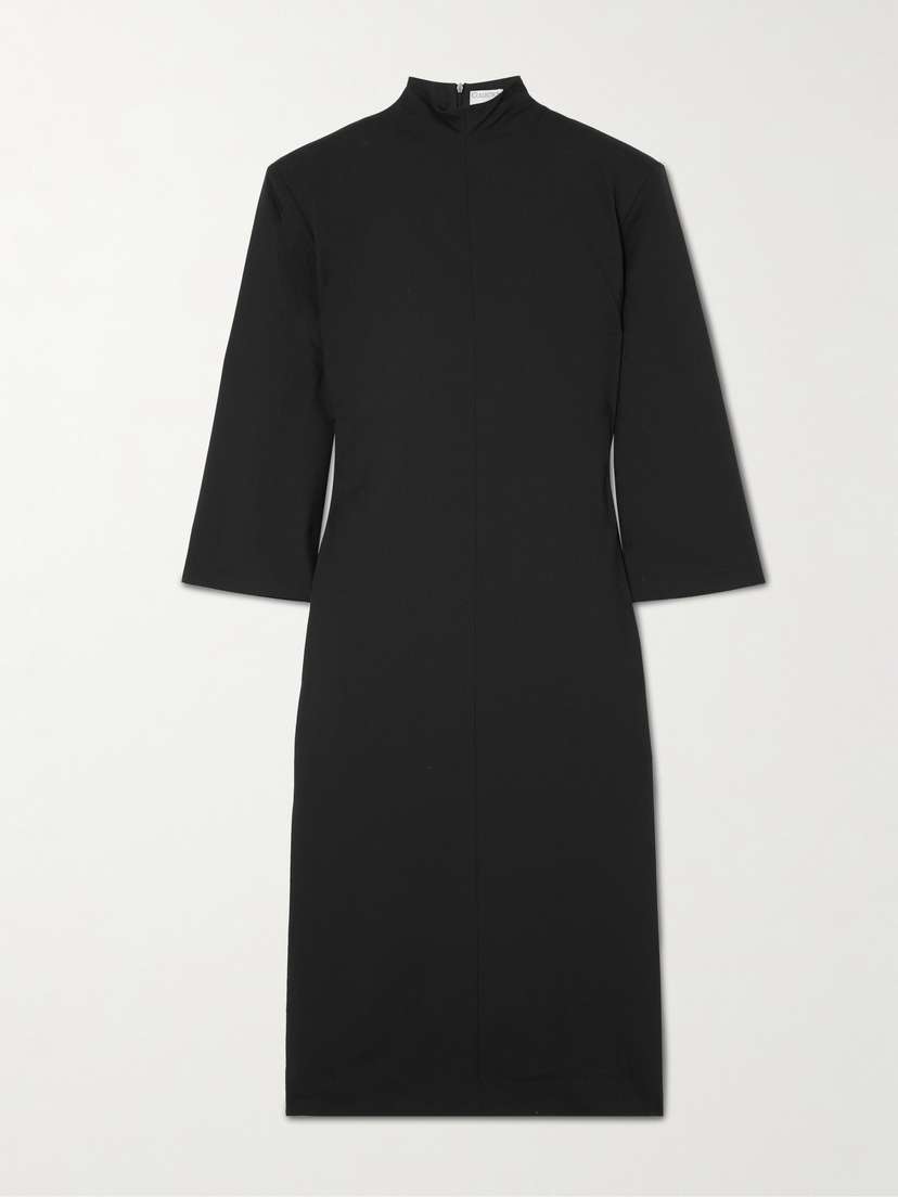 Calvin Klein Collection Addison Wool And Silk-blend Turtleneck Midi Dress