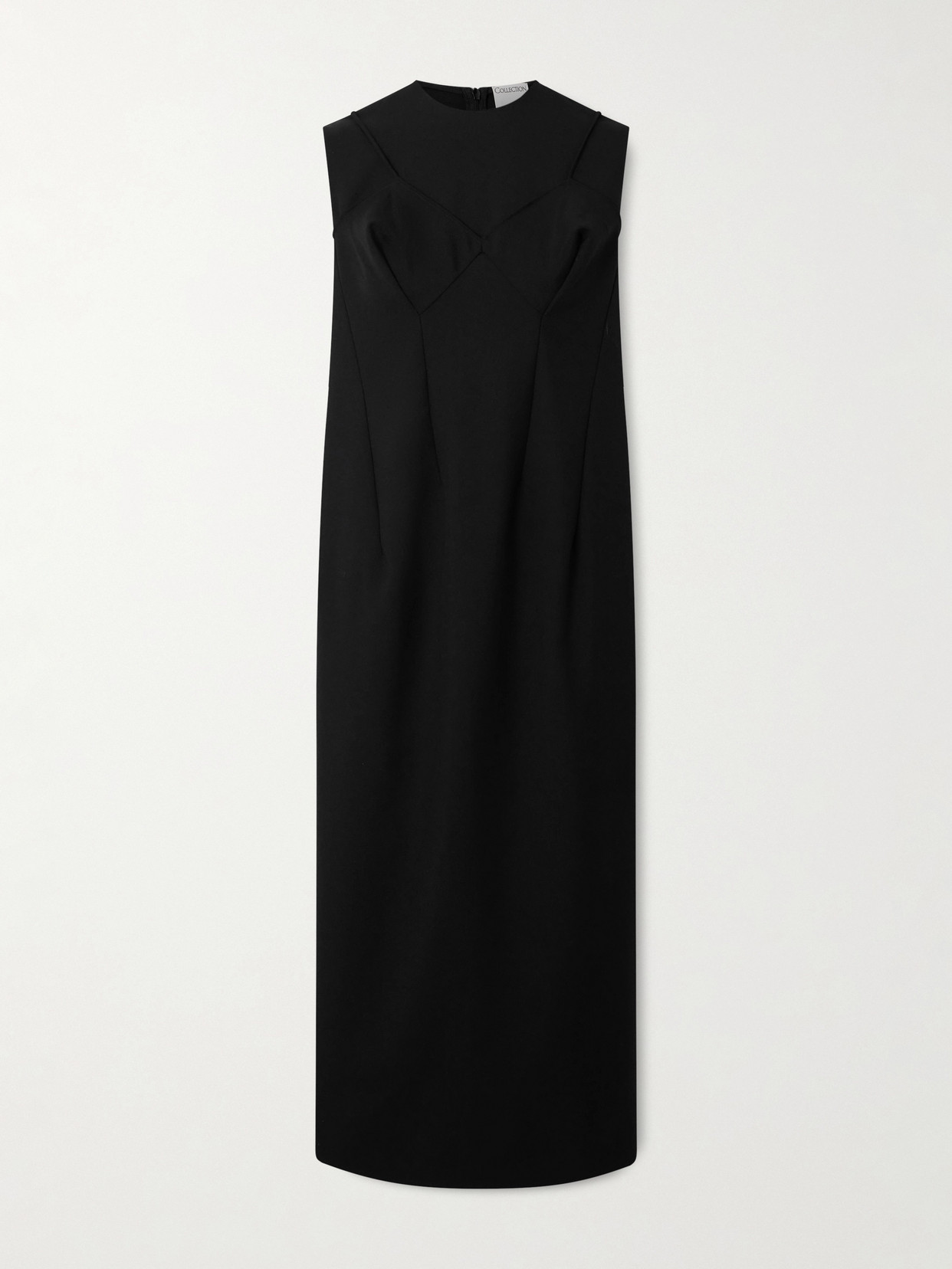 Calvin Klein Collection Pina Wool Midi Dress In Black