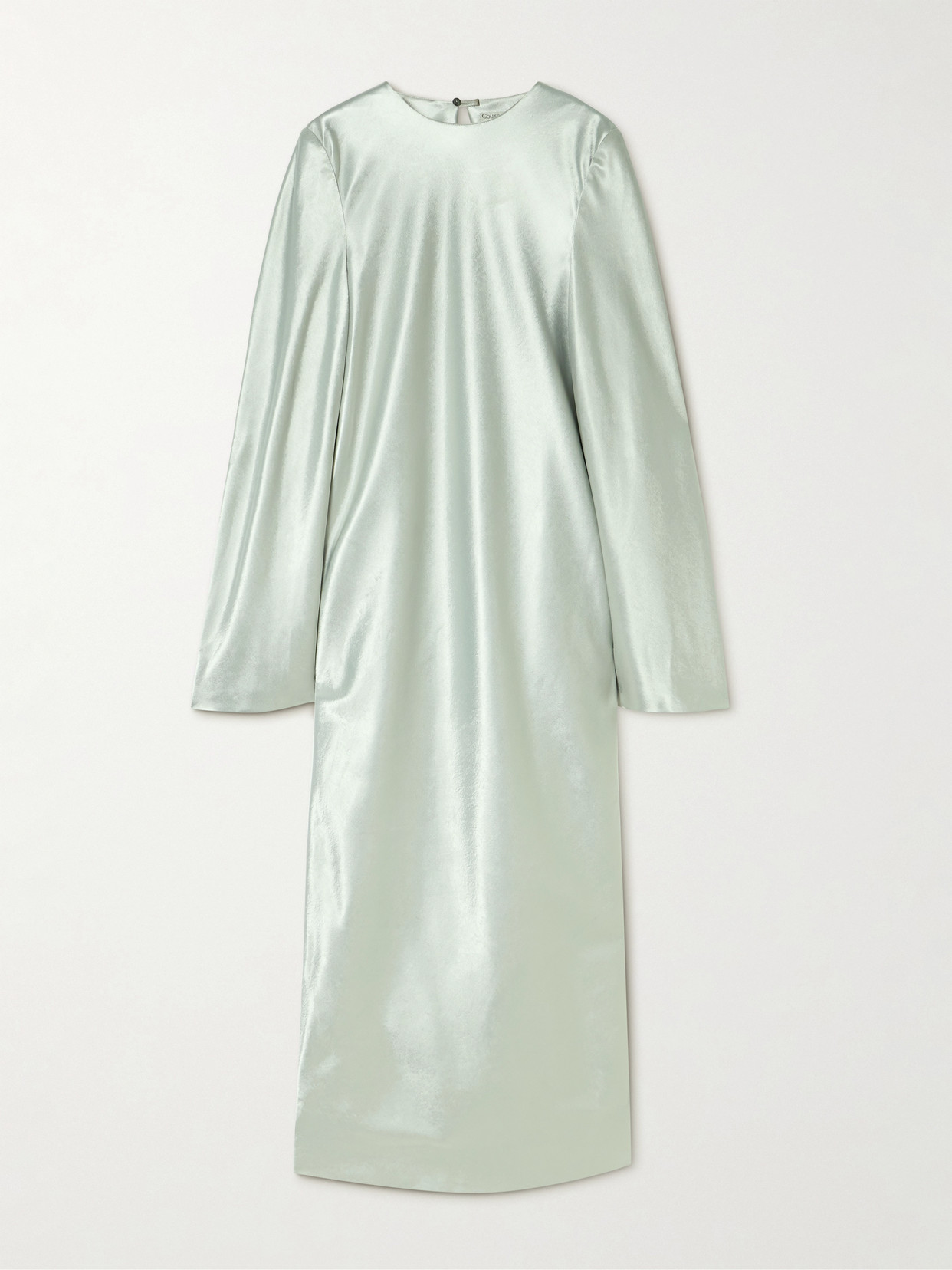 Calvin Klein Collection Alba Duchesse-satin Midi Dress In Green