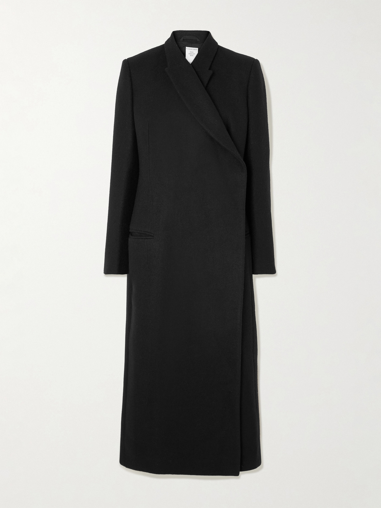 Calvin Klein Collection Freya Wool And Silk-blend Coat In Black