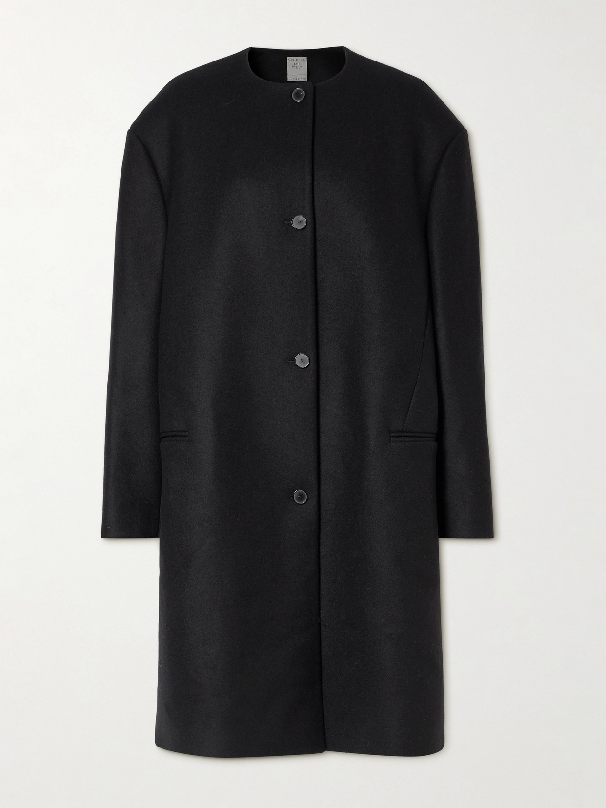 Calvin Klein Collection Cora Wool And Cashmere-blend Coat In Black