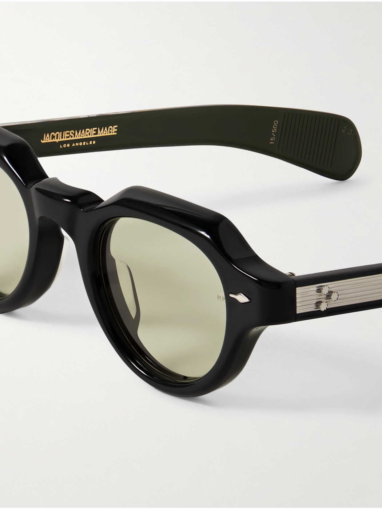Jacques Marie Mage Kellerman Round-frame Acetate Sunglasses In Black