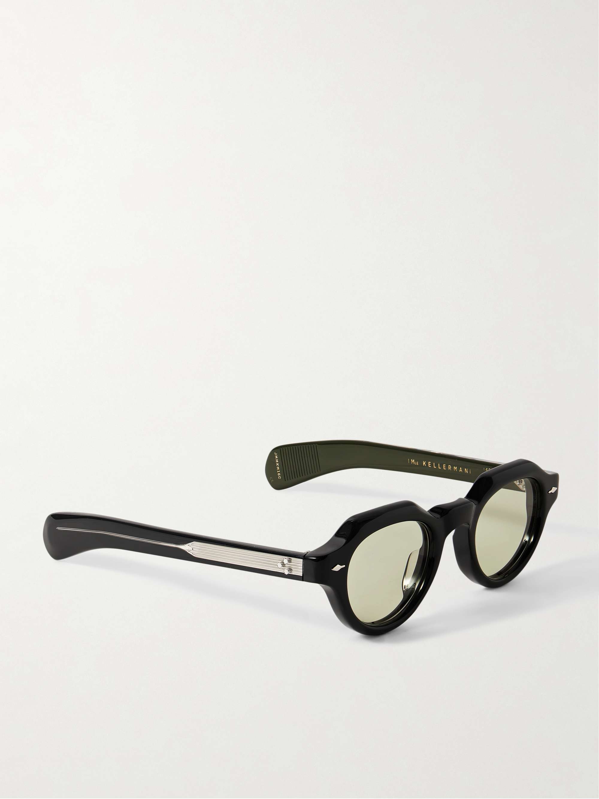 Kellerman round-frame acetate sunglasses - black - One Size