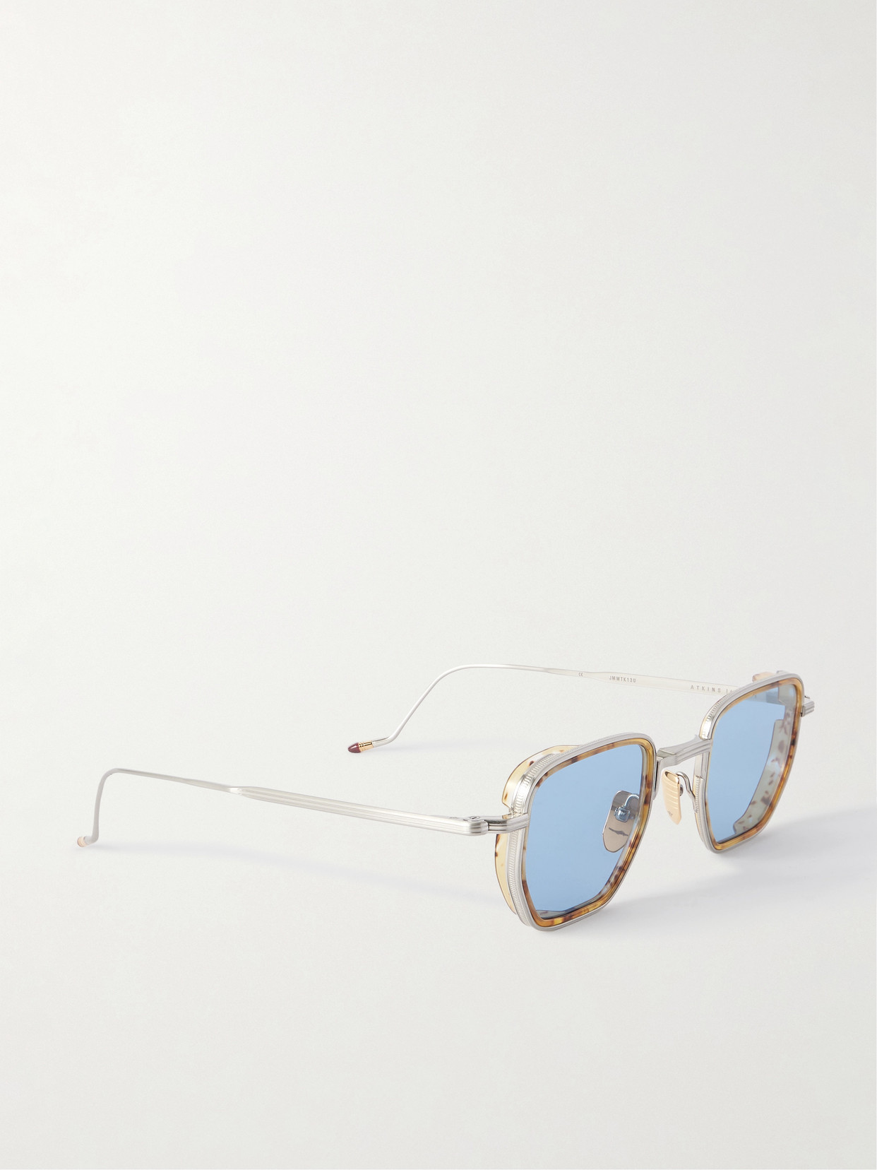 Jacques Marie Mage Atkins Square-frame Titanium And Tortoiseshell Acetate Sunglasses In Brown