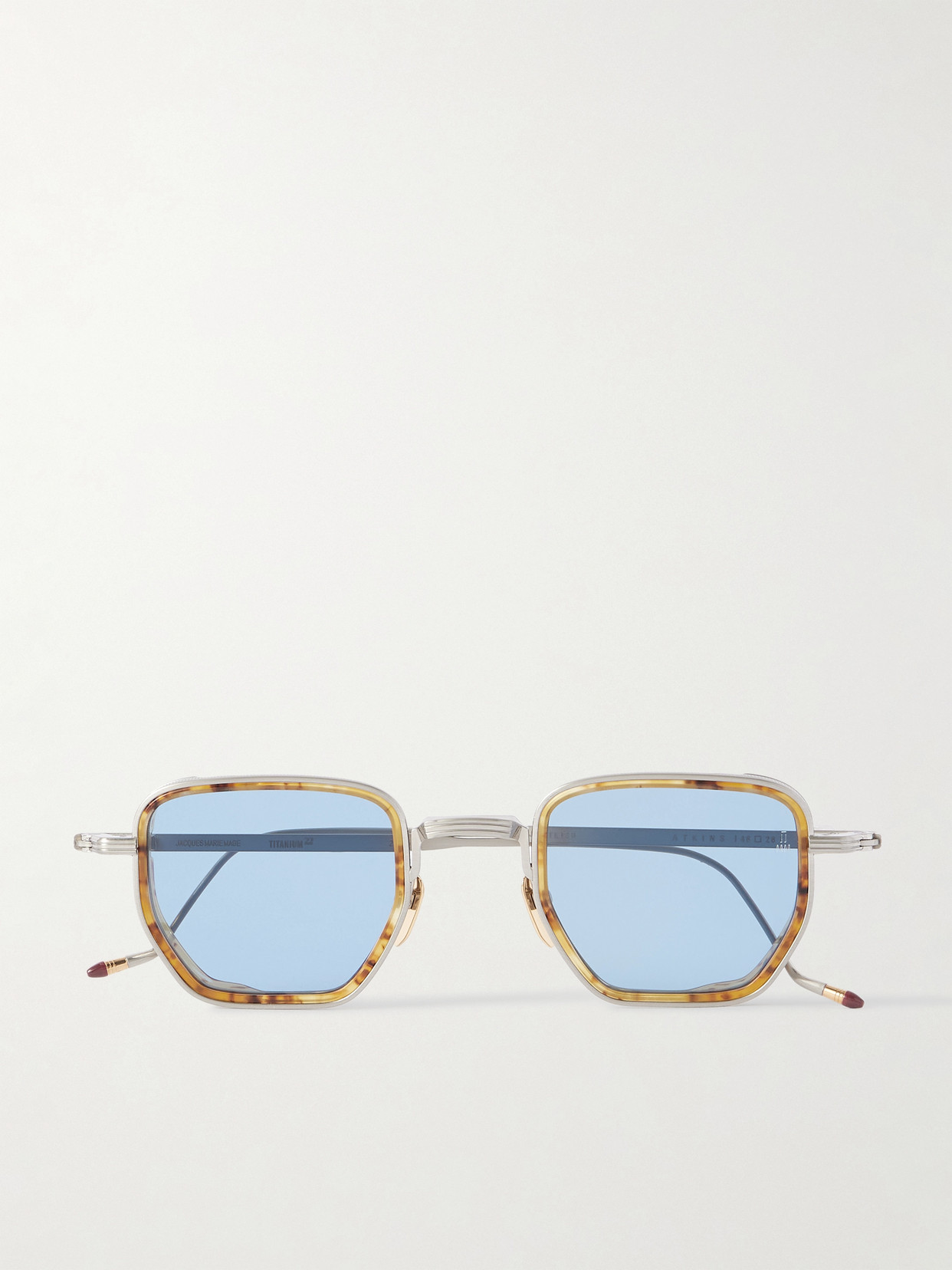 Jacques Marie Mage Atkins Square-frame Titanium And Tortoiseshell Acetate Sunglasses In Brown