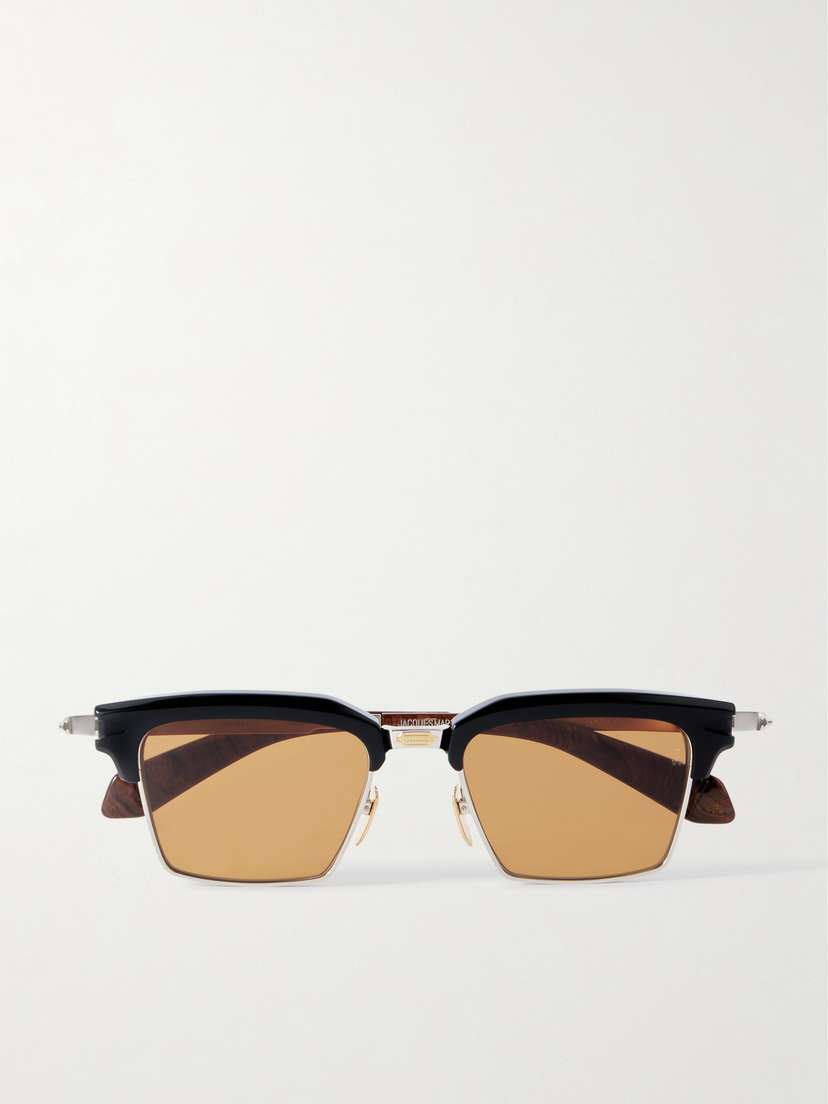 Jacques Marie Mage Alin D-frame Gold-tone, Titanium And Acetate Sunglasses