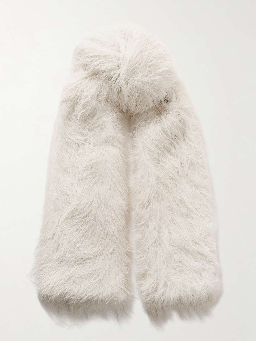 Dries Van Noten Fringed Knitted Scarf