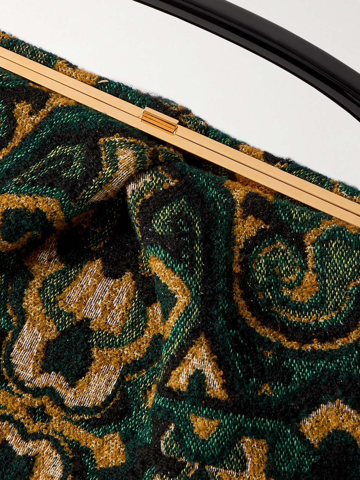 Dries Van Noten Pleated Jacquard Tote In Multi
