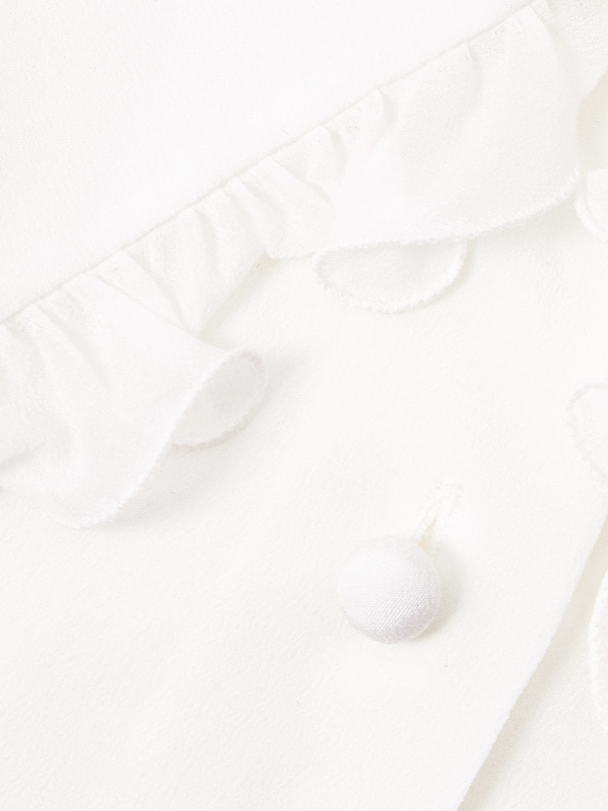 Garavani - Ruffled Silk-Crepe Shirt