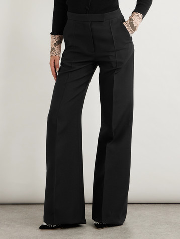 Valentino Garavani Wool and silk-blend crepe wide-leg pants