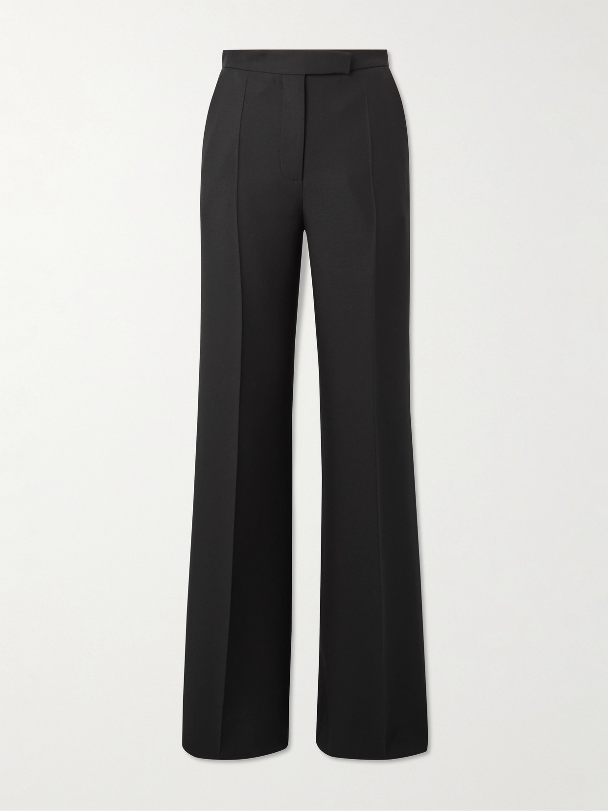 Valentino Wool And Silk-blend Crepe Wide-leg Pants In Black