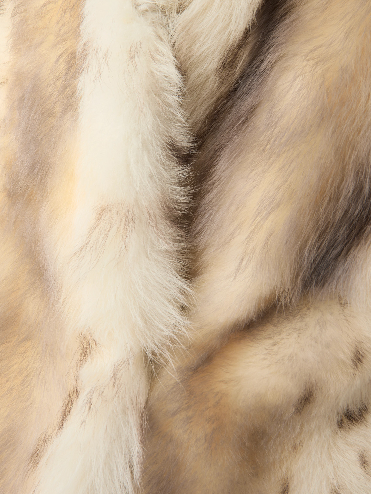 Valentino Printed Shearling Coat In Neutral