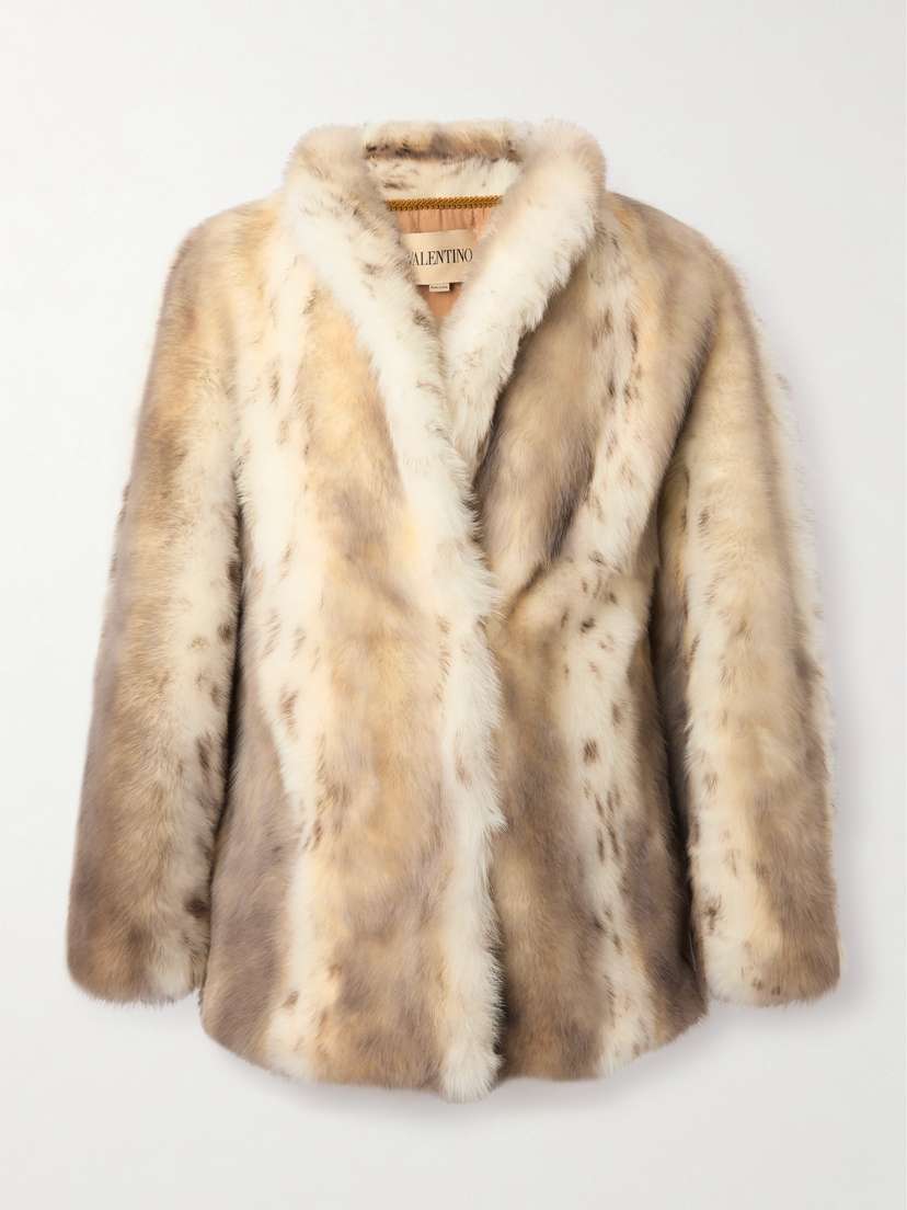 Valentino Garavani Printed Shearling Coat