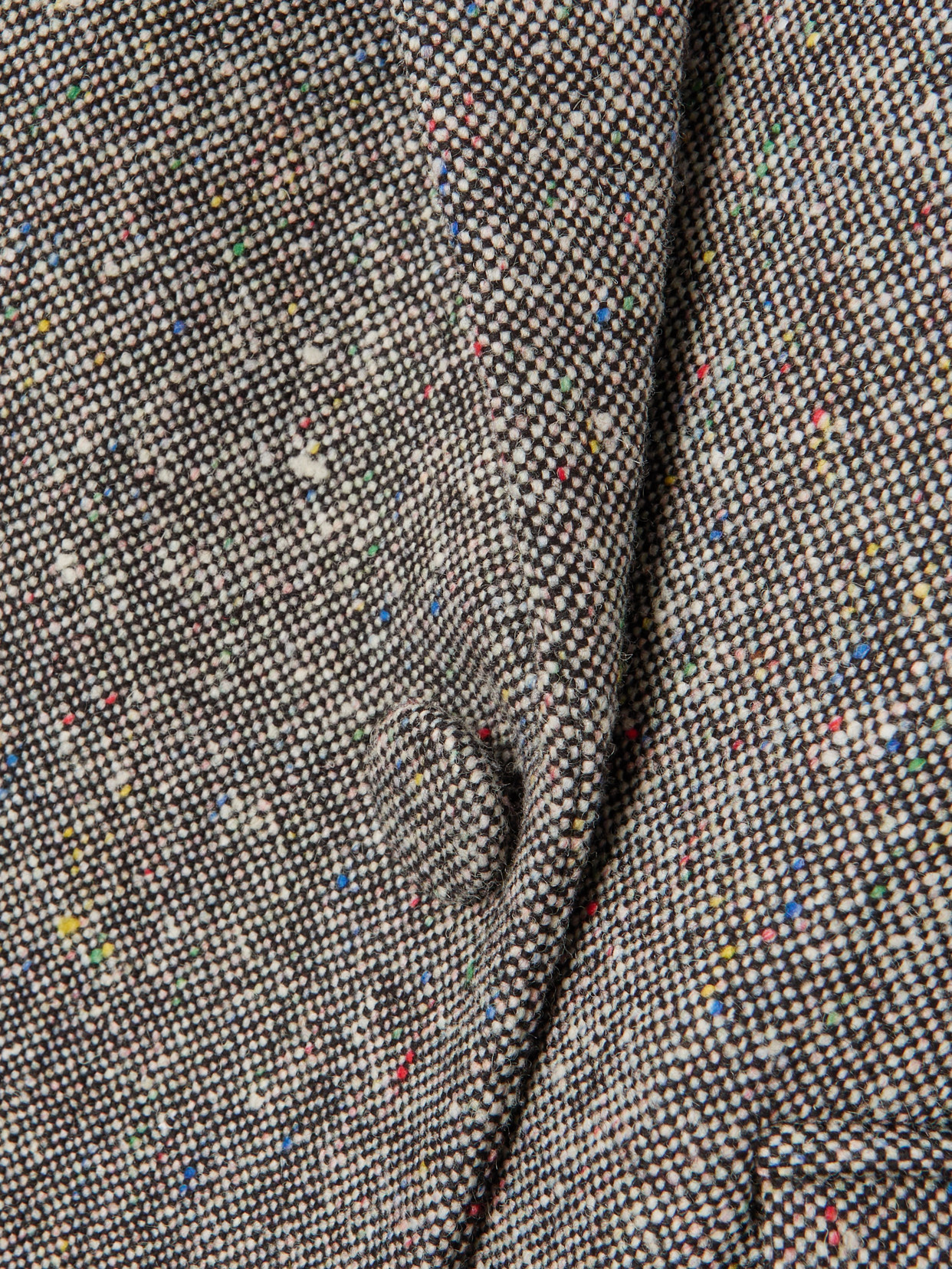Valentino Double-breasted Wool-blend Tweed Blazer In Gray