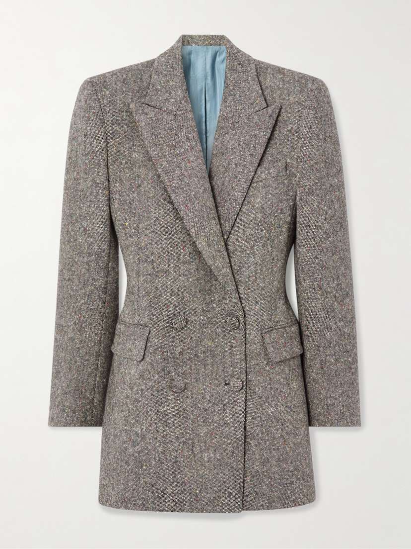 Valentino Garavani — Double-breasted wool-blend tweed blazer
